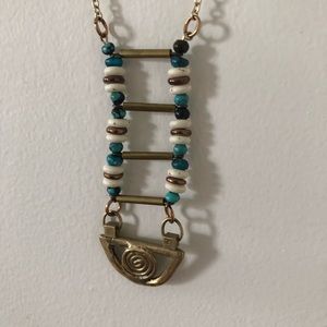 turquoise beaded gold chain